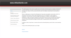 Desktop Screenshot of niklasblanke.com